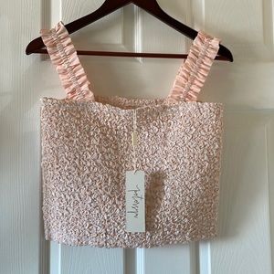 Petersyn X Revolve tami cropped smocked ruched tank top Melon